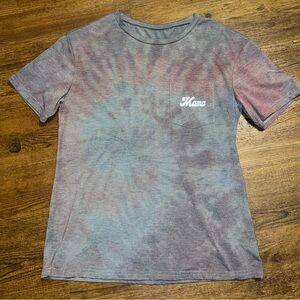 Gray “Mama” Tie Dye Casual Short Sleeve Pocket Shirt Size L
